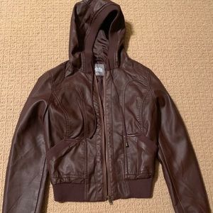 Charlotte Russe Brown Faux Leather Jacket